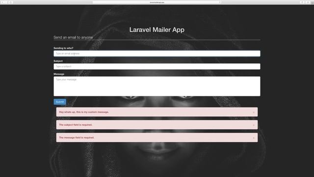 Laravel Mailer App: Write Custom Validation Messages (6/10) смотреть онлайн