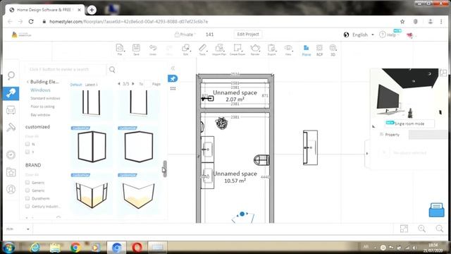 Homestyler Tricks/ Making A Shower Door Using A Window