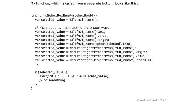 jQuery : How to check whether a select box is empty using JQuery/Javascript смотреть онлайн
