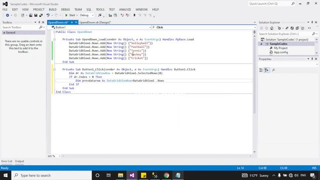 How to Move the values up and down in datagridview - VB.Net смотреть онлайн