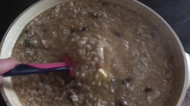 Ризотто с грибами,куриная грудка с овощами на обед