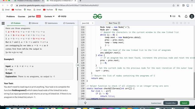 Find anagrams in linked list | POTD | 9th Mar 2023 | Java Soln | Sliding Window | Problem Of the Da смотреть онлайн