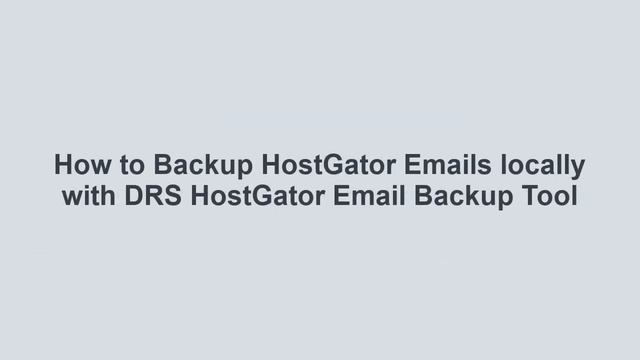 HostGator Email Backup - Backup & Download HostGator Emails to Computer Hard Drive смотреть онлайн