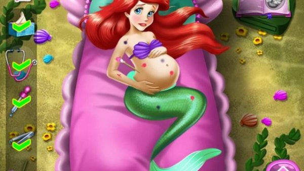 Ариель Русалочка Ариель заболела