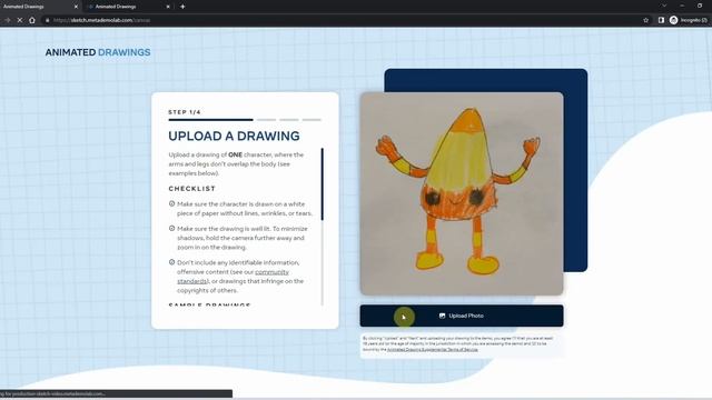 【Animated Drawings 教學】小朋友塗鴉圖畫變動畫 | 超簡單，零基礎，1分鐘快速完成 | Meta AI смотреть онлайн