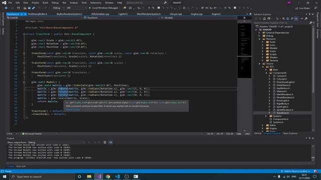 OpenGL Game Engine ImGui | Transform Component смотреть онлайн