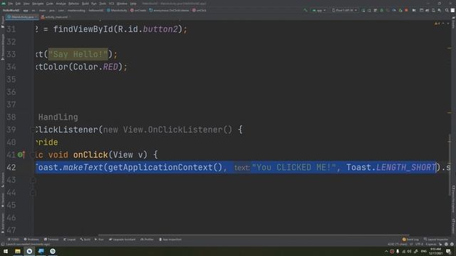 Handling Button Click Events - Mastering Android #10 смотреть онлайн