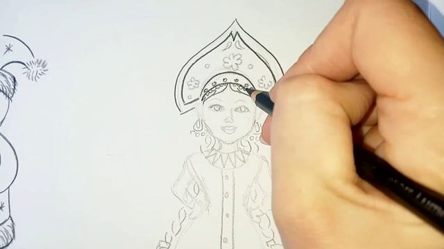 Как легко и быстро нарисовать русскую красавицу?! #взаимнаяподписка #какнарисовать #урокирисования смотреть онлайн
