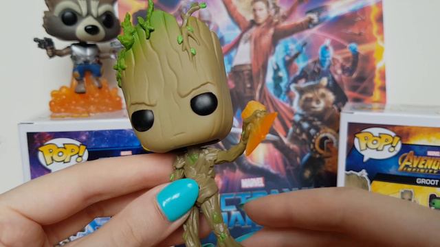 Обзор игрушек Funko Pop! Герои Marvel: Грут с секирой и Енот Ракета смотреть онлайн