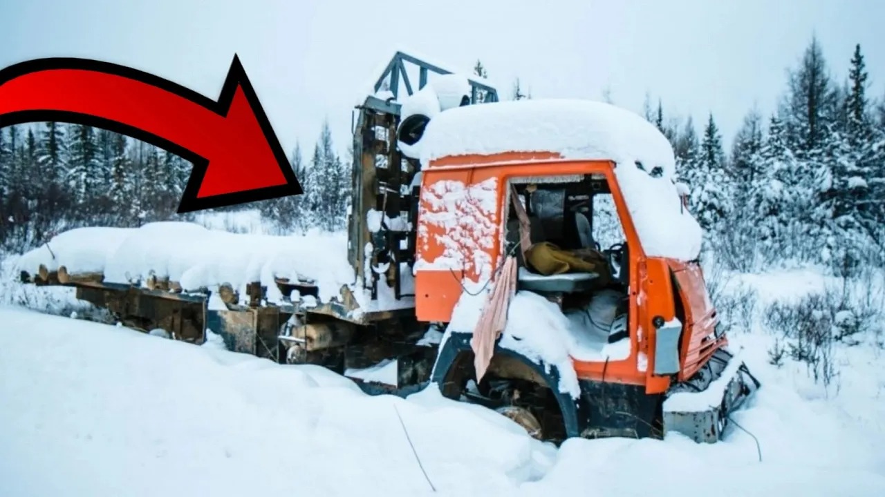 Брошенные грузовики и прочая техника на севере. смотреть онлайн