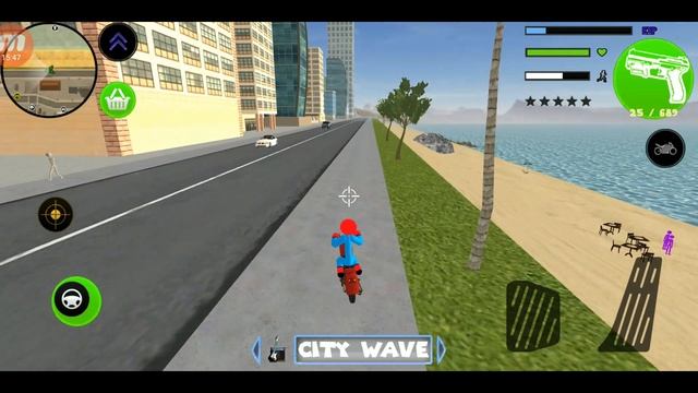 Spider StickMan Rope Hero NaruNinja LLC Супергерой устроил свалку из машин на дороге смотреть онлайн