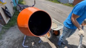 Работа на бетономешалке МиК-Профессионал БМ.01.180