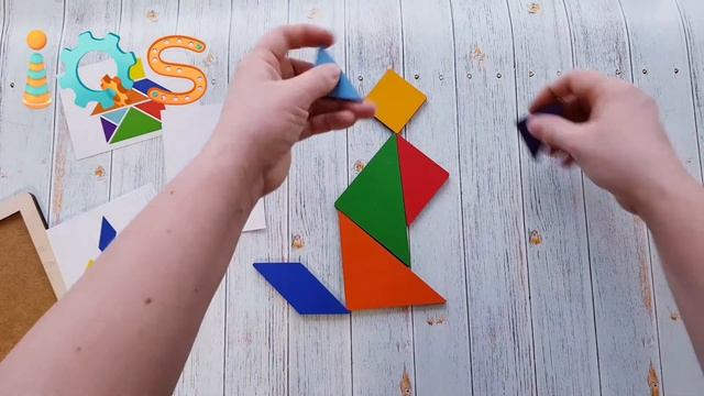 ГОЛОВОЛОМКА - ТАНГРАМ, С КАРТОЧКАМИ ЗАДАНИЯМИ смотреть онлайн