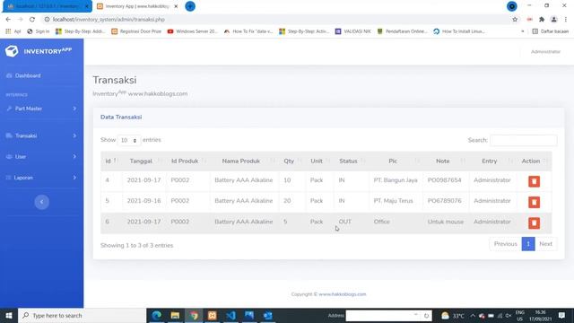 Aplikasi Inventory stock barang dengan PHP, MySQLi dan Bootstrap смотреть онлайн