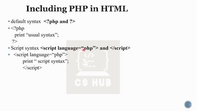 PHP| Introduction | Including PHP Script in HTML| Ways to run a PHP program смотреть онлайн