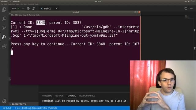 Process IDs in C смотреть онлайн