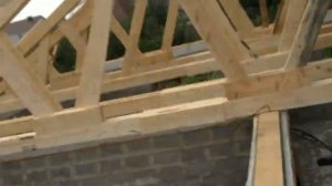 Монтаж деревянных ферм 17 метров