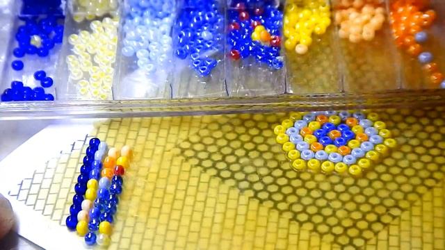 Бисерная мозаика на воск Вариант №2 Бисер на ребро смотреть онлайн