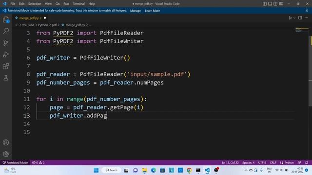 Merge PDF Files using PyPDF2 | Python смотреть онлайн