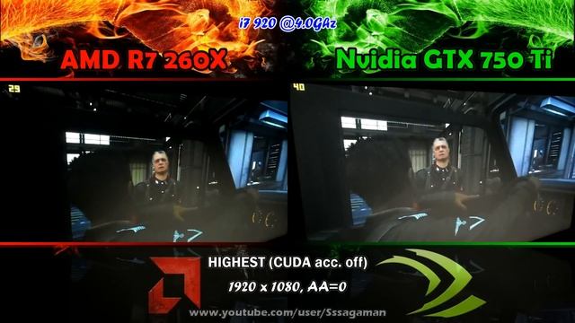 GPU WAR: GTX 750 Ti vs. R7 260X | Wolfenstein: The Old Blood | Split-screen Comparison смотреть онлайн