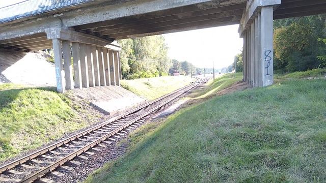Скрещение дизель-поезда ДП3-007 и ДП3-001 по станции Елизово. смотреть онлайн