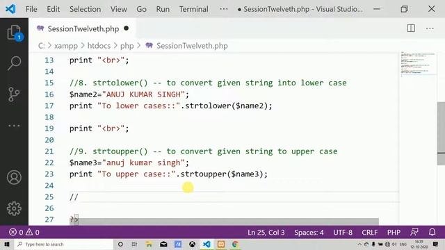 Learn PHP in Hindi | String functions in PHP - Part 2nd | Tutorial for Beginners | PHP @Session12th смотреть онлайн