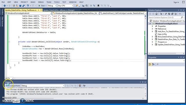 C# - How To Update Selected DataGridView Row With TextBox Using C# [ With Source Code ] смотреть онлайн