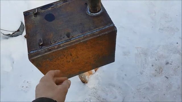 Банная печь с дымоходом своими руками (oven for sauna) бак сбоку плюс опасный компрессор смотреть онлайн