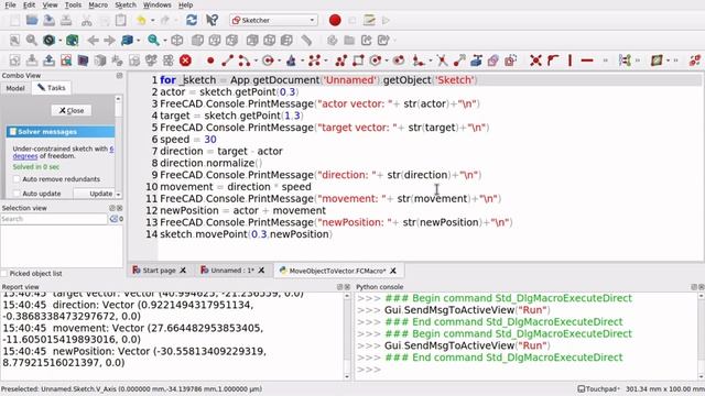 FreeCad Python Move a Part / Object Towards a Target for Animation. Learn Python Macro for Beginner смотреть онлайн
