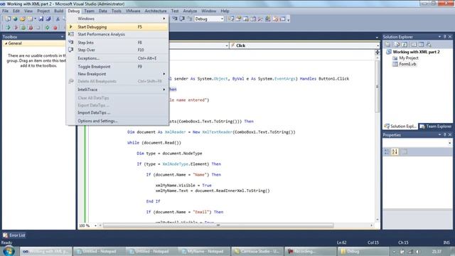 Working with XML files part 2 - Reading XML (Visual Basic) смотреть онлайн