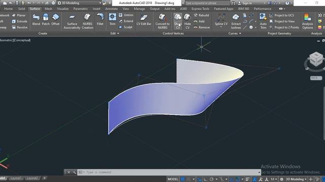 #Surface #CV #Edit #Bar #Uses in #AutoCAD смотреть онлайн