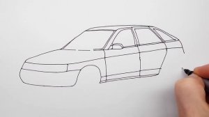 Автомобиль Лада ВАЗ-2112 ★ Как Нарисовать Машину Ладу детям поэтапно