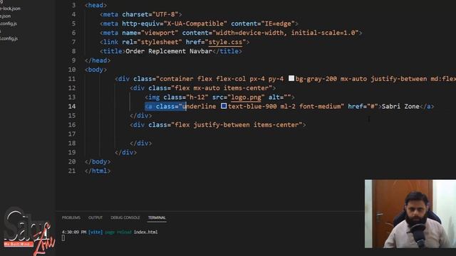 Building a Responsive Navbar with Tailwind CSS & Alpine.js | SabriZone |Order Replacement Navbar смотреть онлайн