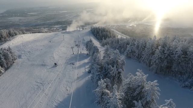 [Парк отдыха "Хвалынь"] Обзор склона 21 декабря 2018 года смотреть онлайн