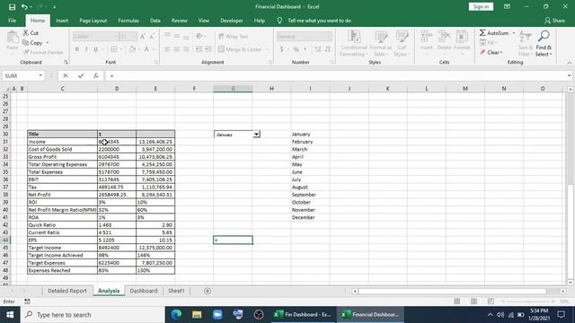Financial Dashboard in Excel смотреть онлайн