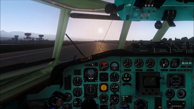 Ту-154М. Заход и посадка в Алма-Ате. Экипаж Д.Лебедева смотреть онлайн