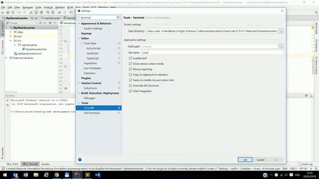 IntelliJ - Terminal - change start path смотреть онлайн