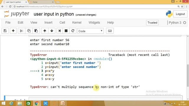episode 18 taking user input in Python in jupyter notebook смотреть онлайн