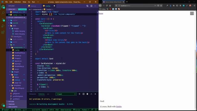 Gatsby and Styled Components Card Flip смотреть онлайн