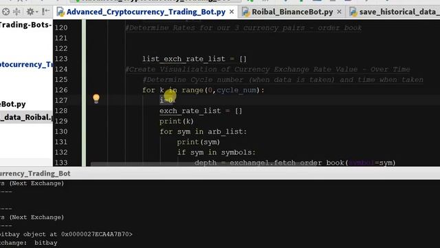 Viz Arbitrage Data 7 - MatPlotLib 3 - Arbitrage Cryptocurrency Bot in Python - Code - Ch 5.29 смотреть онлайн