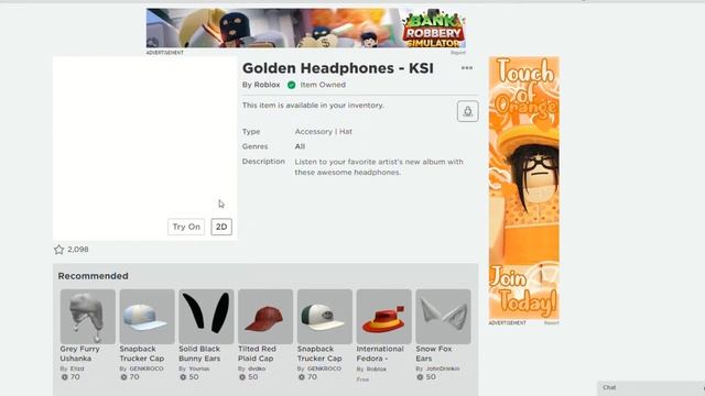 [New Free Item] How to get the AOTP Hat - KSI & Golden Headphones - KSI | Roblox | WIN VIN xD смотреть онлайн