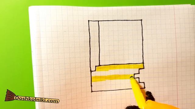 Как Рисовать Книгу по клеточкам? ? Рисунки по клеточкам для 10 лет с Котом Баюном смотреть онлайн