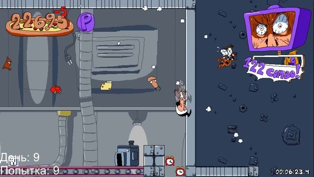 Самый ужасный уровень в пицца тавере | Pizza Tower - P Rank / Lap 3 #6 Прохождение смотреть онлайн