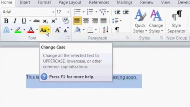 How to Change an Already-Typed Sentence to Capital Letters in Microsoft Wo... : Microsoft Word Help смотреть онлайн