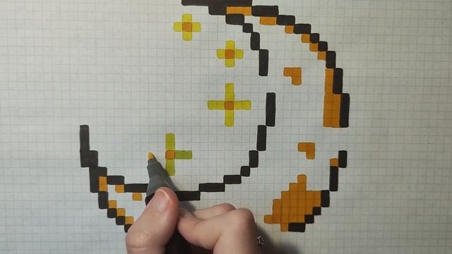 Как нарисовать красивую ЛУНУ по клеточкам | How to Draw beautiful MOON смотреть онлайн