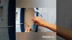 7. Капюшон для люльки из трикотажной пряжи.  Этап 7