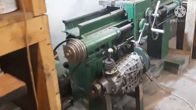 Самодельный токарный станок по металлу, КПП классика. смотреть онлайн