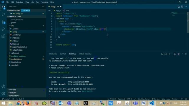 Animated hamburger Menu Icon in React JS | #developersdiary смотреть онлайн