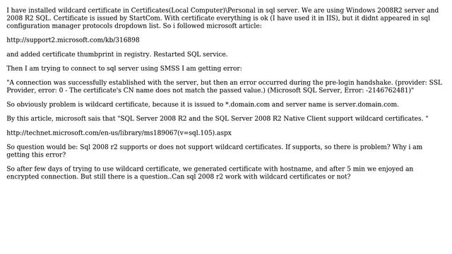DevOps & SysAdmins: Sql 2008 r2 wildcard certificate смотреть онлайн