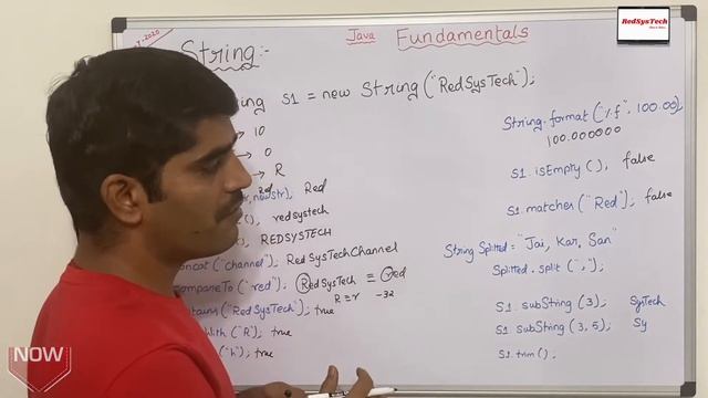 # 59 String Class and it's methods in Java? | String Class and it's methods | Java | RedSysTech смотреть онлайн